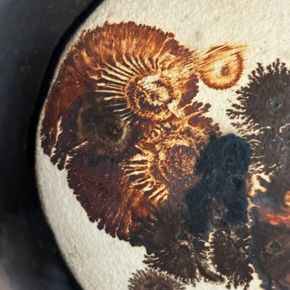 Studio Art Pottery Vase 8" Orb Sphere Shaped Brown Glazed Vtg RARE - Picture 3 of 16